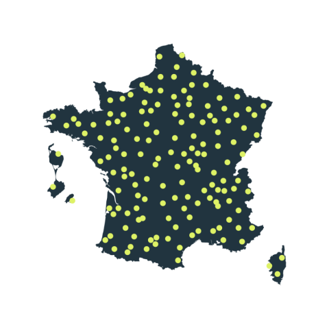 Carte France Resofit 1er reseau de club de fitness indépendant