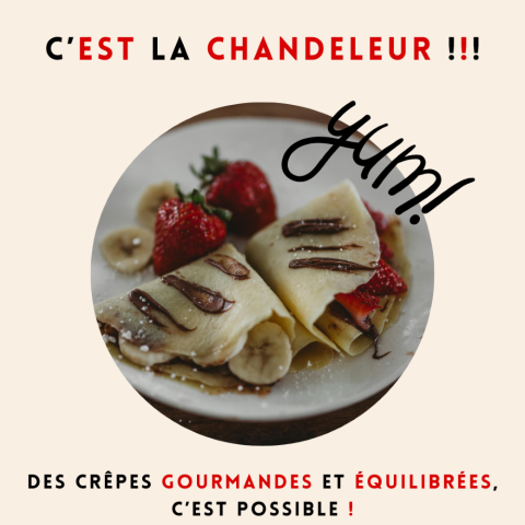 Affiche promotionnelle d'une crêpe pour célébrer la Chandeleur