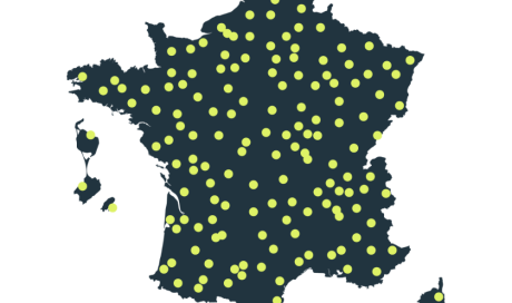 Carte France Resofit 1er reseau de club de fitness indépendant